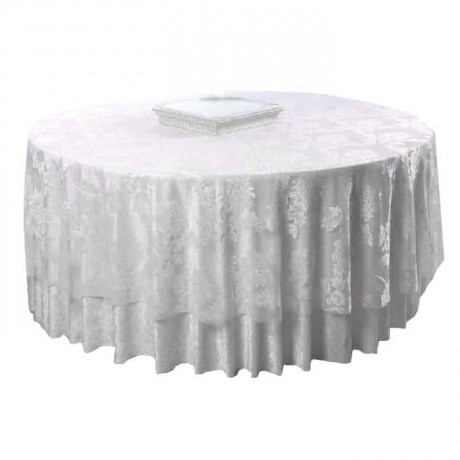 Tulled Satin Fabric Round Table Cloth