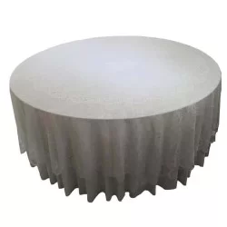 Nappe de salle de mariage ronde en satin de coton