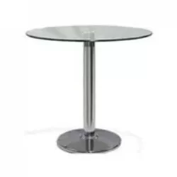 Stainless Round Base Round Glass Table