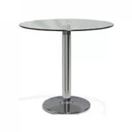 Stainless Round Base Round Glass Table