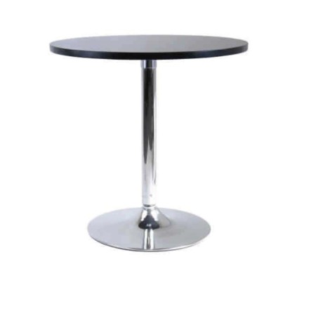 Chrome Table Topd Leg Black Lake Painted Round Table