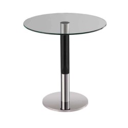 Paslanmaz Ayaklı Yuvarlak Cam Tablalı Masa Paslanmaz Ayaklı Yuvarlak Cam Tablalı Masa