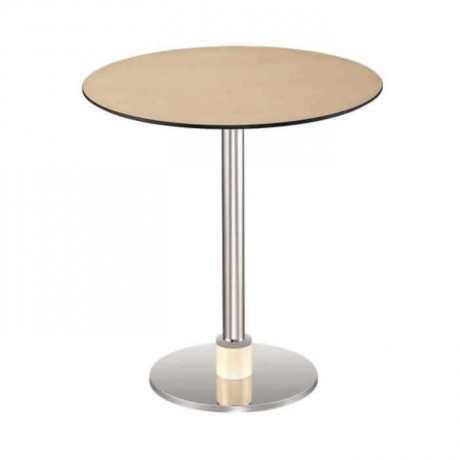 Stainless Steel Legs Round Table Top Compact Table