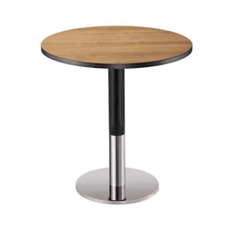 Round Antique Table Top Stainless Steel Leg Cafe Table