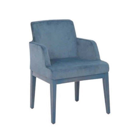 Blue Fabric Blue Painted Polyurethane Chair