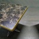 Metal Framed Marble Look Compact Table Top Stainless Star Leg Cafe Table