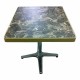 Metal Framed Marble Look Compact Table Top Stainless Star Leg Cafe Table