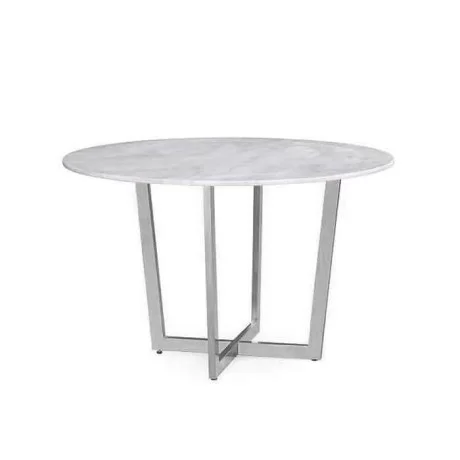 Yuvarlak Metal Ayaklı Restoran Cafe Mermer Masa