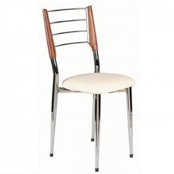 Chrome Nickel Wood Chair
