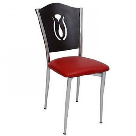 Metal Coated Wenge Restaurant Chair