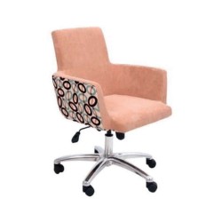 Метален стол с хромирани полиуретанови колела на колела Метален стол с хромирани полиуретанови колела на колела