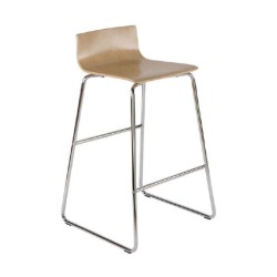 Ahşap Kontralı Metal Bar Sandalyesi Ahşap Kontralı Metal Bar Sandalyesi