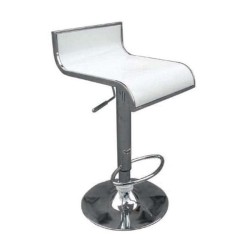 Beyaz Fiberli Krom Ayaklı Metal Bar Sandalyesi Beyaz Fiberli Krom Ayaklı Metal Bar Sandalyesi
