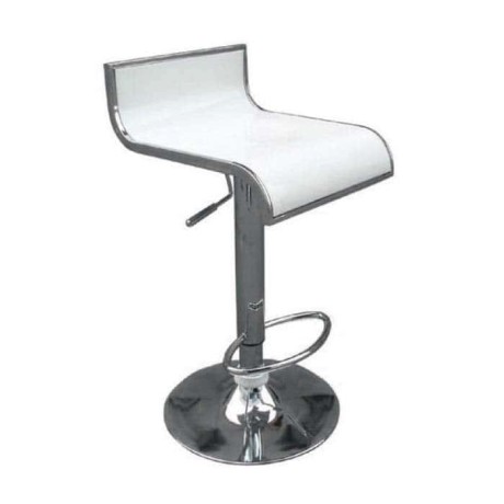 Metal Bar Chair with White Fiber Chromium Leg