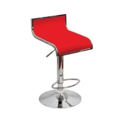 Kırmızı Fiberli Metal Bar Sandalyesi