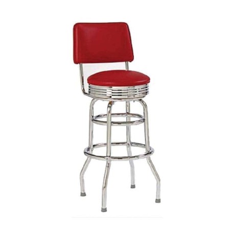 Chrome Circle Stainless Bar Chair