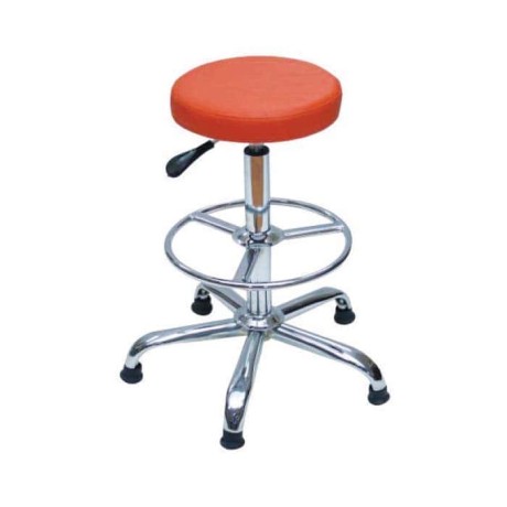 Chromium Metal Star Leg Bar Stool