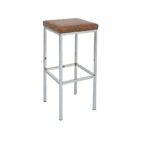 Chrome High Bar Stool