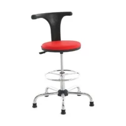 Bar / chaise de bureau à jambe fixe en chrome étoile