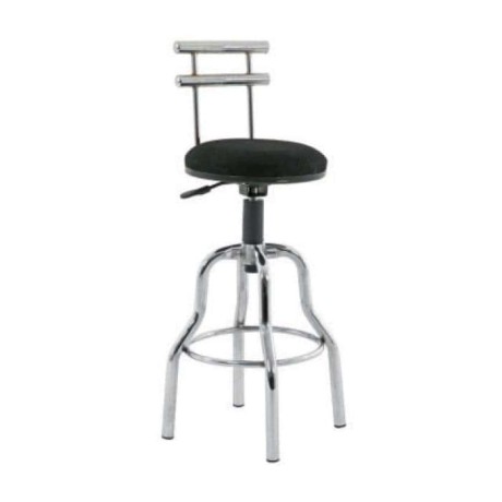 Chrome Leg Metal Bar Chair with Iron Backrest