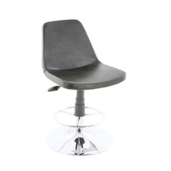 Siyah Derili Poliüretan Bar Sandalyesi Siyah Derili Poliüretan Bar Sandalyesi