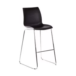 Black Plastic Seat Metal Bar Chair