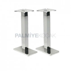 Double Stainless Metal Table Leg
