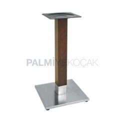 Kare Tabanlı Ahşap Ayaklı Metal Masa Ayağı Kare Tabanlı Ahşap Ayaklı Metal Masa Ayağı