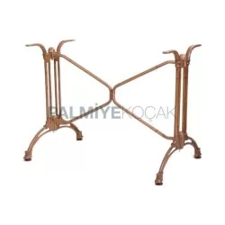 Restaurant Aluminium Casting Table Leg Bambu Color