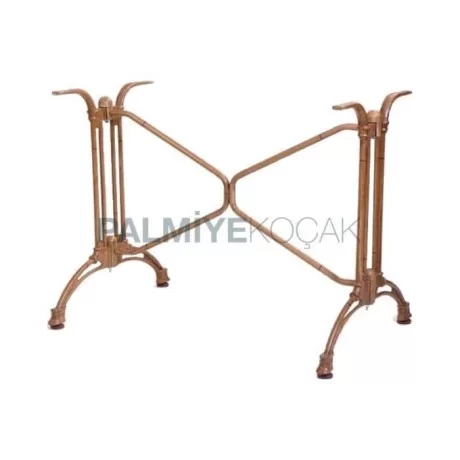 Restaurant Aluminium Casting Table Leg Bambu Color