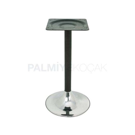 Silver Plaster Wood Turning Metal Table Leg