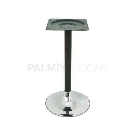 Silber Gips Drechsel Metall Tisch Bein