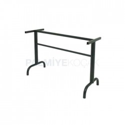 Black Pipe Mdflam Plain Polyester Verzalit Table Metal Leg