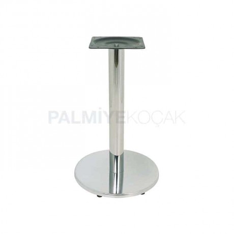 Round Base Stainless Polished Metal Table Leg