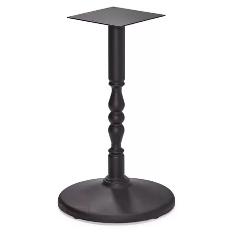 Pied de table rond en métal moulé aspect tourné Pied de table rond en métal moulé aspect tourné