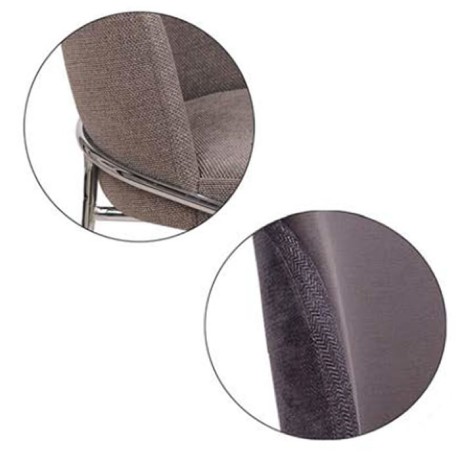 Light Anthracite Gold Metal Leg Modern Armless Chair