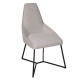 White Mesh Patterned Metal Leg Chair