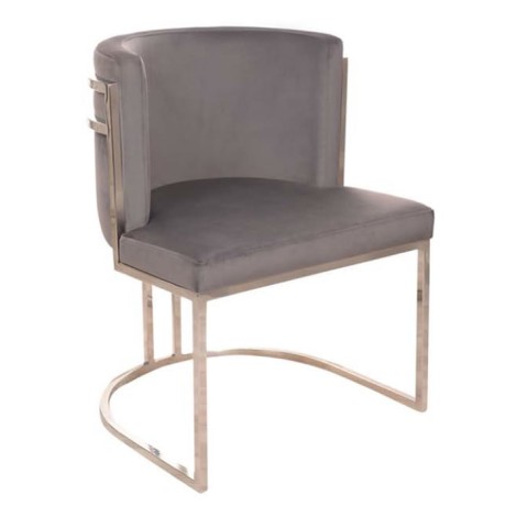 Modern Chair with Gray Nubuck Upholstered Metal Frame 1. Quality