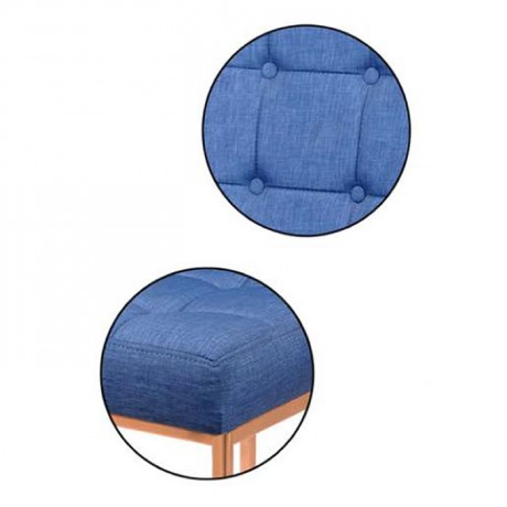 Blue Denim Looking Quilted Metal Leg Chair