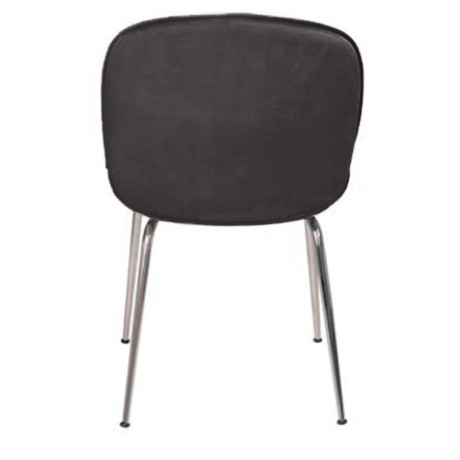 Modern Metal Chair with Brass Legs