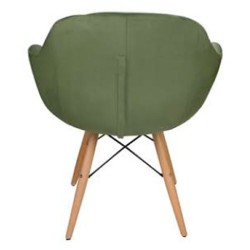 Green Fabric Upholstered Retro Leg Modern Chair Green Fabric Upholstered Retro Leg Modern Chair
