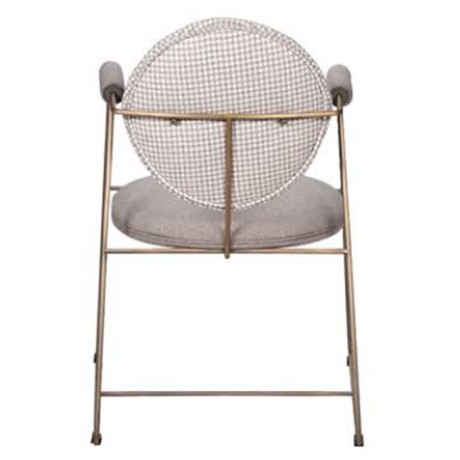 Oval Backrest Metal Skeleton Chair