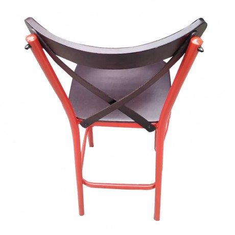 Red Black Metal Tonet Bar Chair