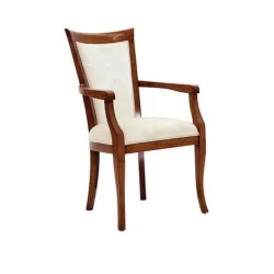 Chaise moderne de couleur bois foncé clair dégringolé