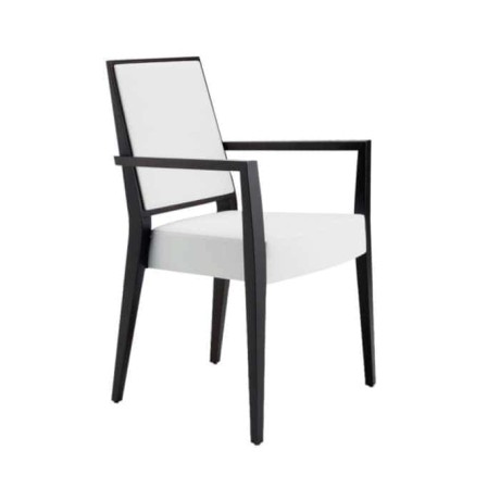 White Modern Painted Wooden Hotel Chair