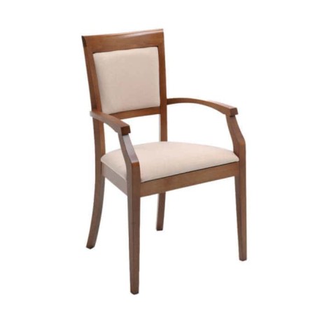 Cilalı Gürgen Ahşap Kollu Modern Sandalye Cilalı Gürgen Ahşap Kollu Modern Sandalye