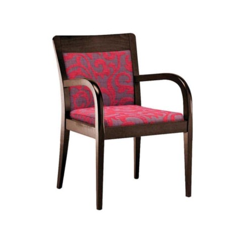 Patterned Fabric Upholstered Armchair