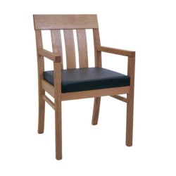 Vertical Stick Black Upholstered Hornbeam Wood Arm Chair Vertical Stick Black Upholstered Hornbeam Wood Arm Chair