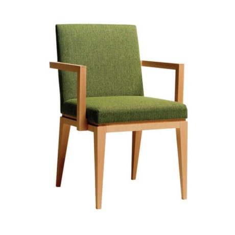 Peanut Green Wooden Wood Natural Armchair