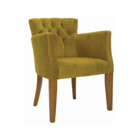 Peanut Green Fabric Upholstered Arm Chair